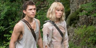 Tom Holland and Daisy Ridley on set of Chaos Walking