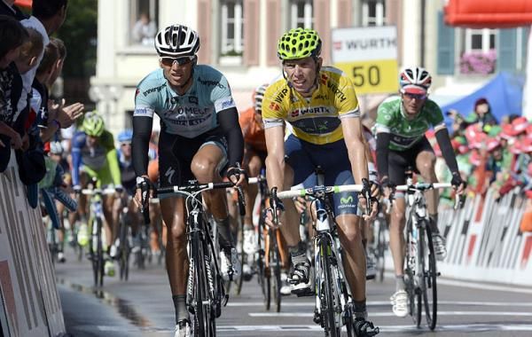 Race leader Rui Alberto Faria Da Costa (Movistar Team) finishes stage 3 up safely still in yellow