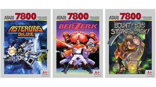 Atari 7800+ games; retro game box art