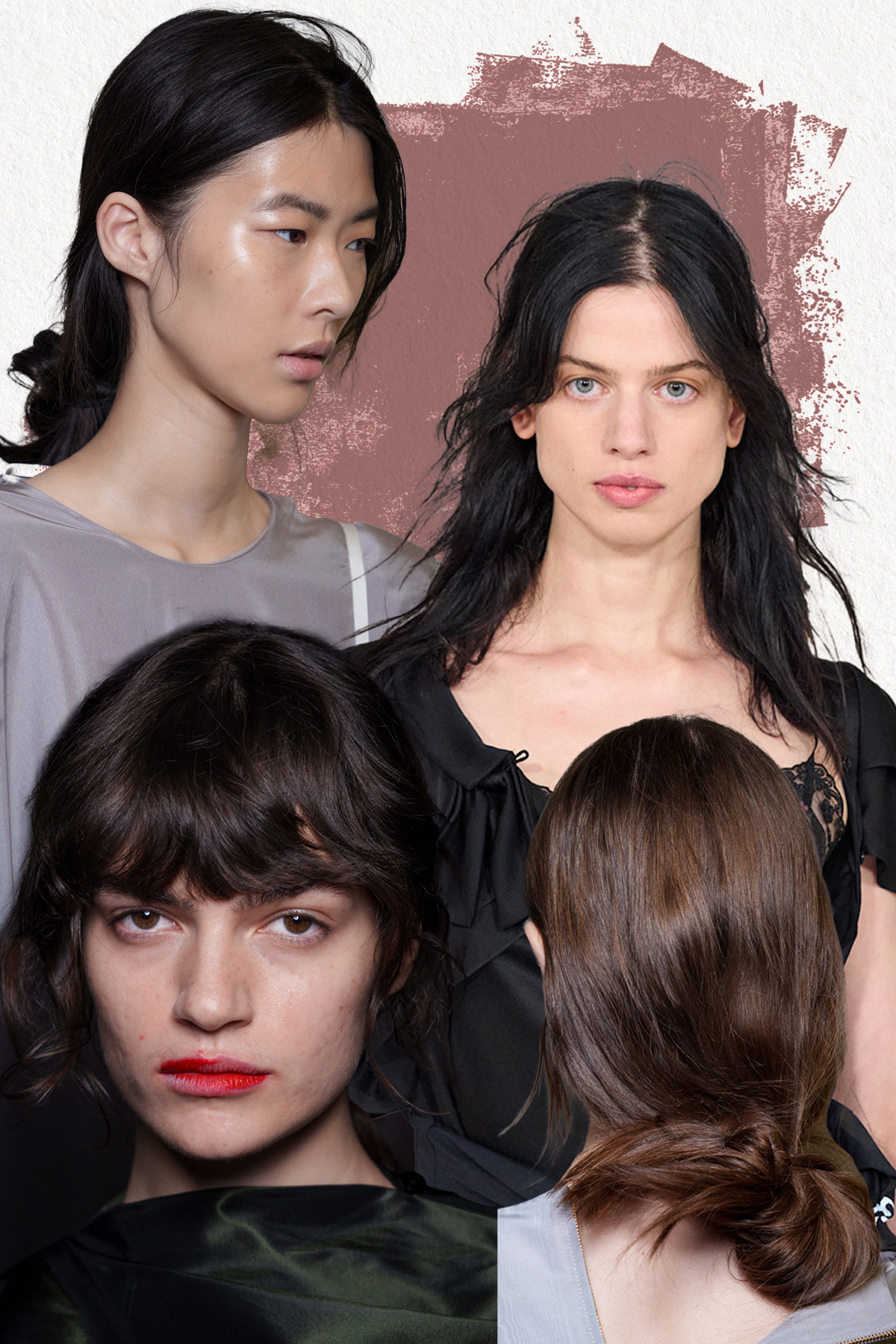 Messy girl beauty references from the Carven, Simone Rocha, Proenzer Schouler SS26 shows