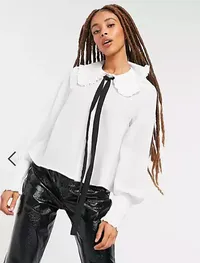 ASOS Design Ruffle Collar Shirt | $40.50/£19.60