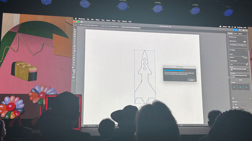 Illustrator updates rocket