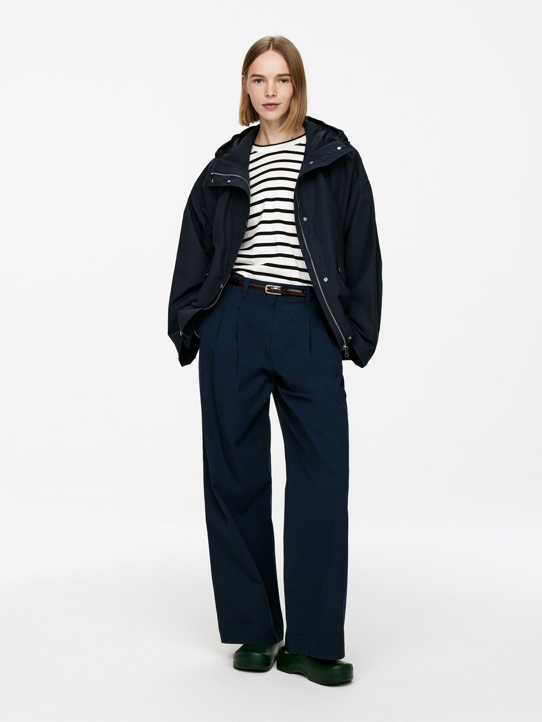 Pleated Trousers – Dark Blue – Women – Arket Gb
