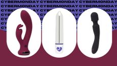 A selection of Lovehoney Cyber Monday deals, including rabbit vibrators, wand vibrators, and bullet vibrators