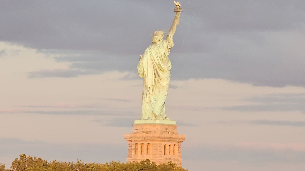 Statue of Liberty at dusk