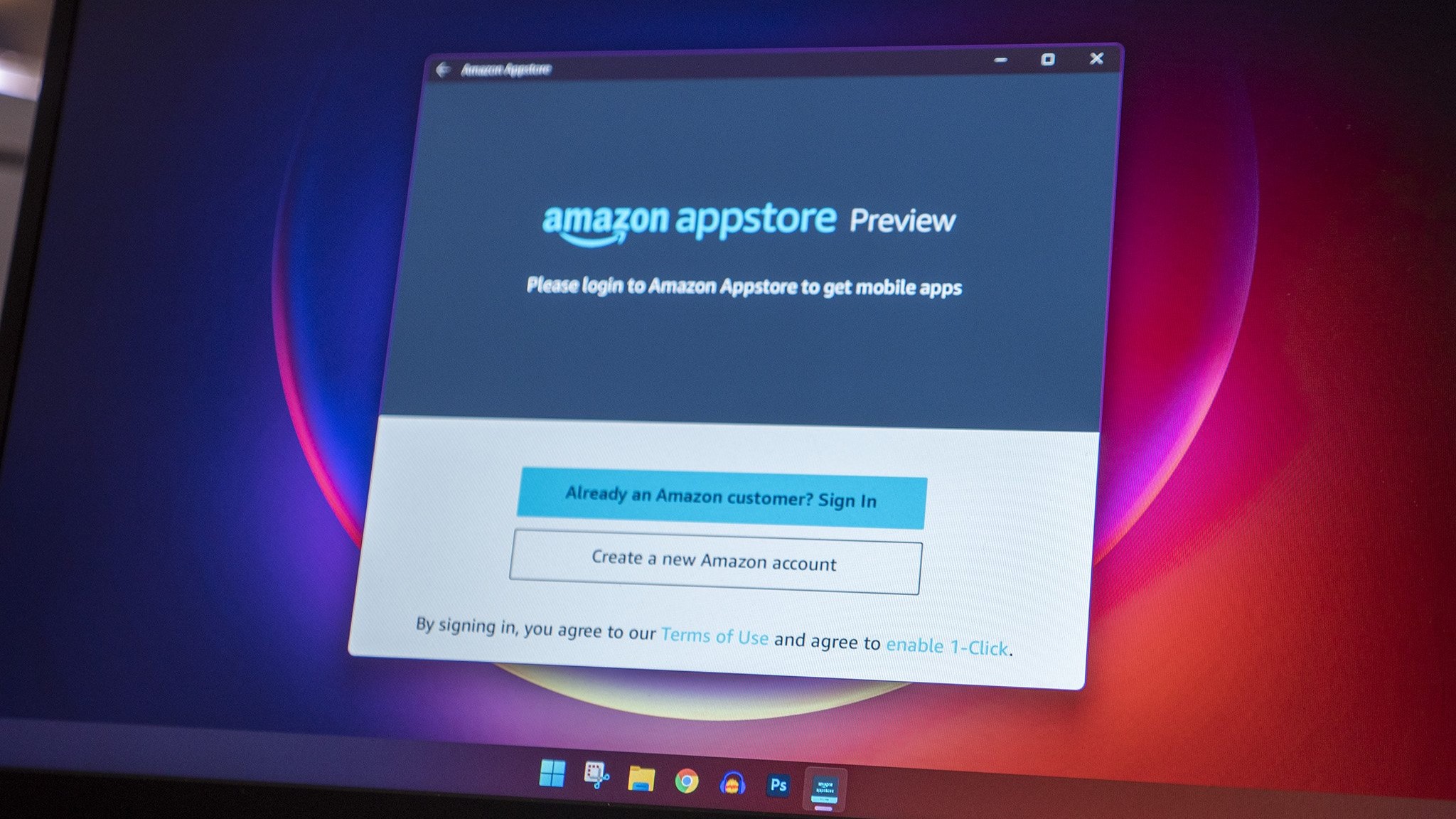 Amazon Appstore preview in Windows 11
