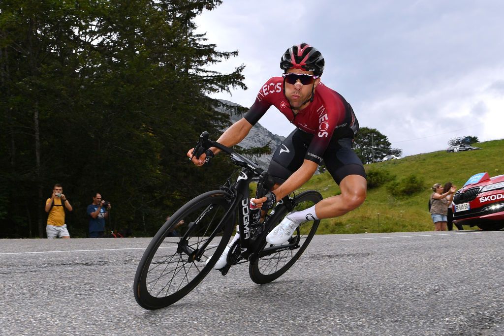Jonathan Castroviejo (Team Ineos) descends during stage 5 of the 2020 Crit&eacute;rium du Dauphin&eacute;