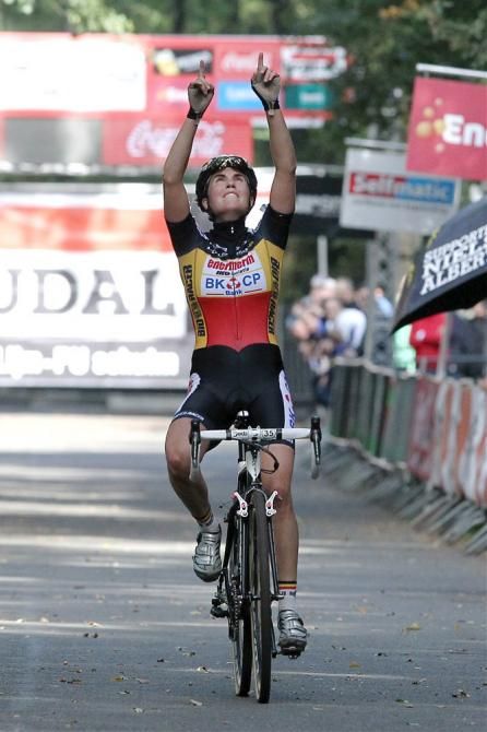 Belgian champion Sanne Cant (Enertherm-BKCP) wins the 2013 Soudal GP Neerpelt