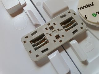 The Nanoleaf Sonic Limited Edition Starter Kit review kit panel connectors shown close up