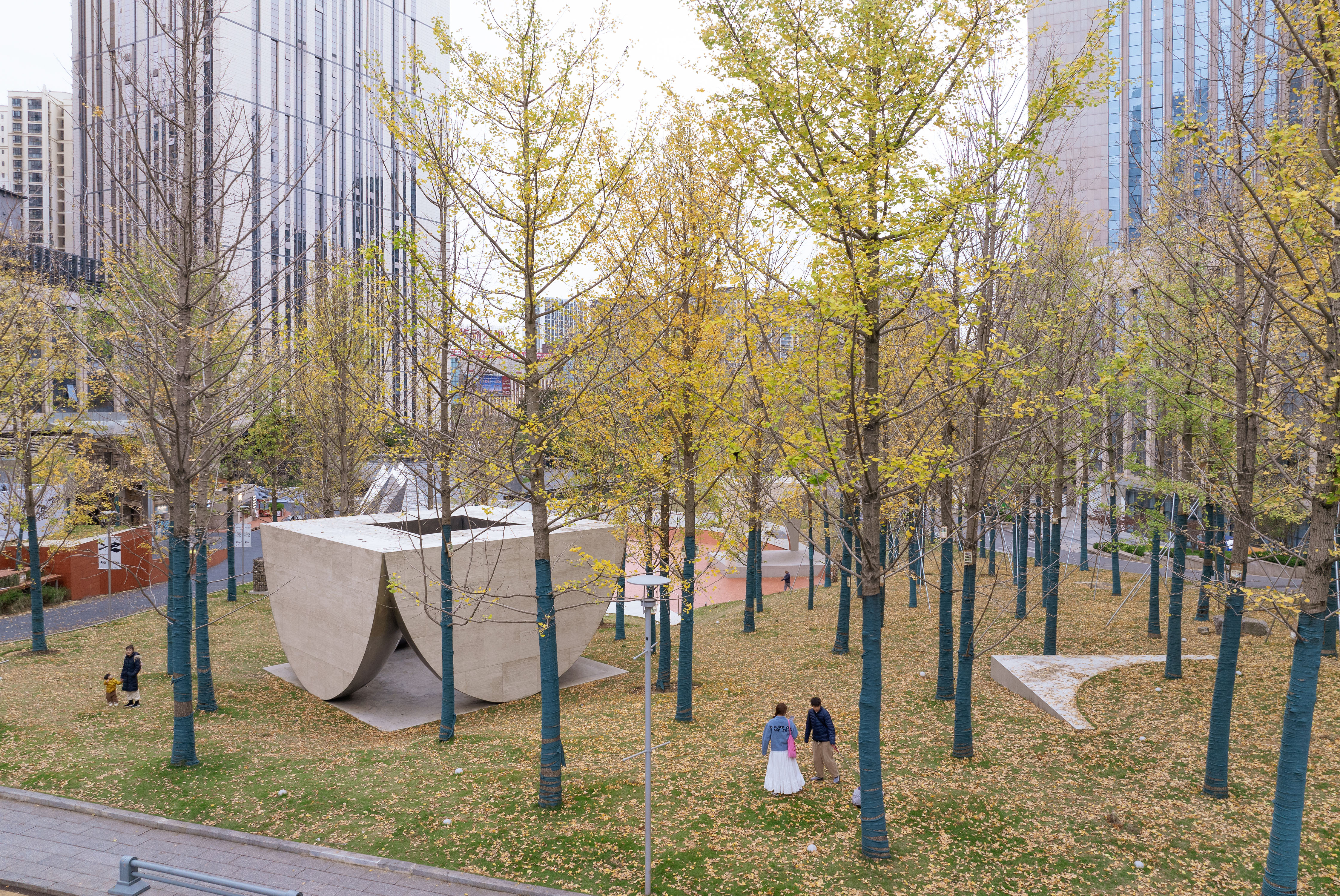 AYDC Public Art Space, a sculptural space in a park, Chinese art centre