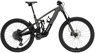 Trek Slash+ 9.9 X0 AXS T-Type pictured side on with a white background