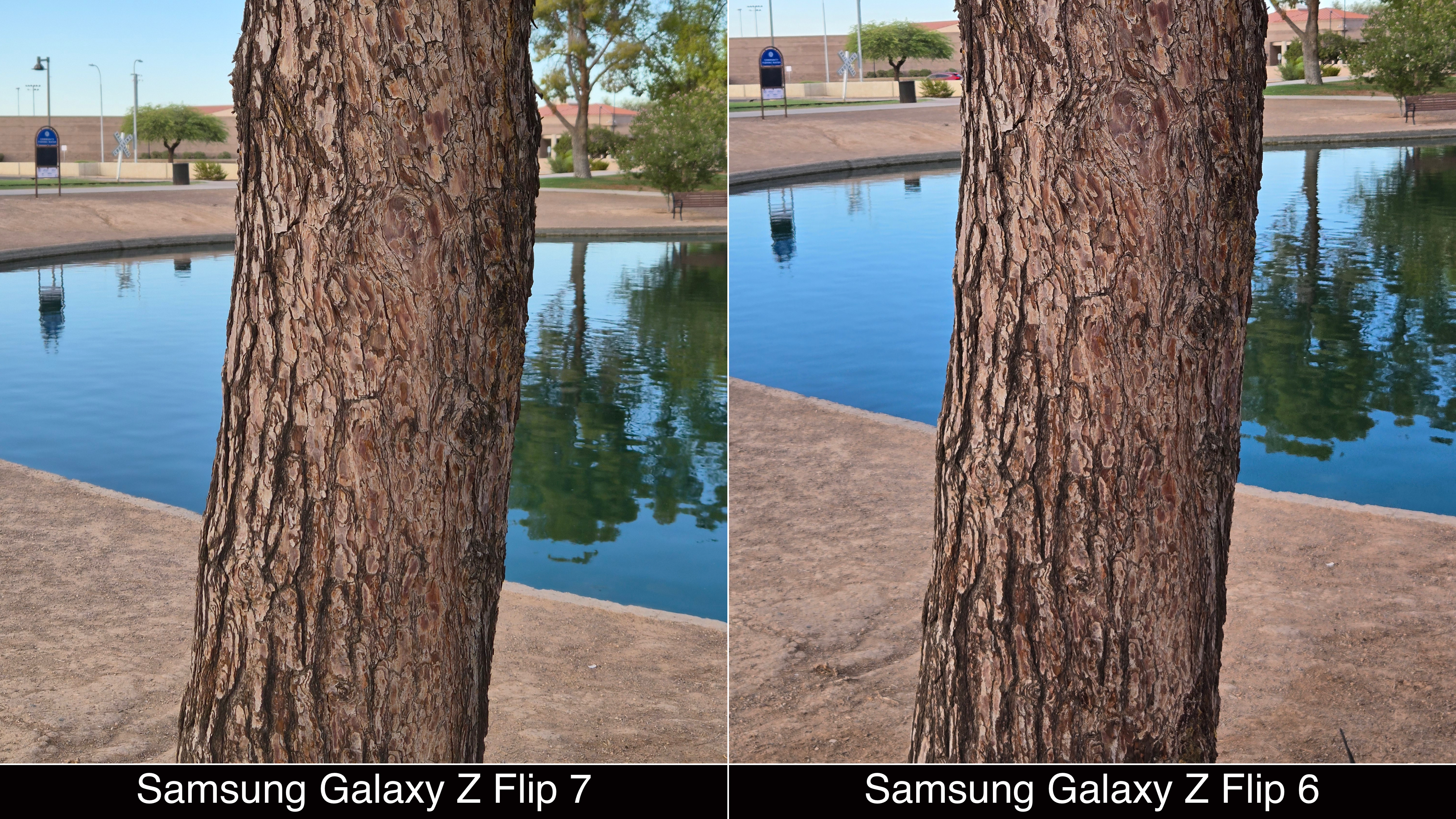 Camera comparisons shot on Samsung Galaxy Z Flip 7 and Flip 6.