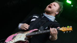 Zach Myers of Shinedown performs on stage during the Hellfest Open Air Festival on June 17, 2022 in Clisson, France.