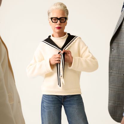 a model wearing the J.Crew x Tanner Fletcher collaboration