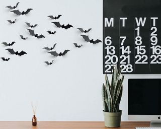 KUUQA Halloween Party Decoration Decal Wall Sticker – bat stickers on wall in home office