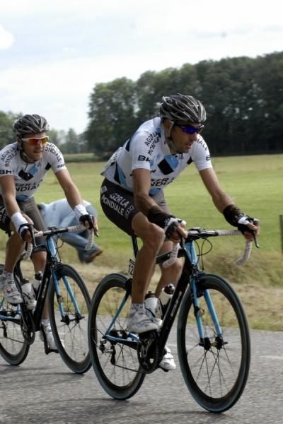 Jos&eacute; Luis Arrieta and Rinaldo Nocentini keeping it real for the Ag2R boys.