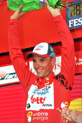 Philippe Gilbert in the lead Vuelta a Espana 2010, stage three