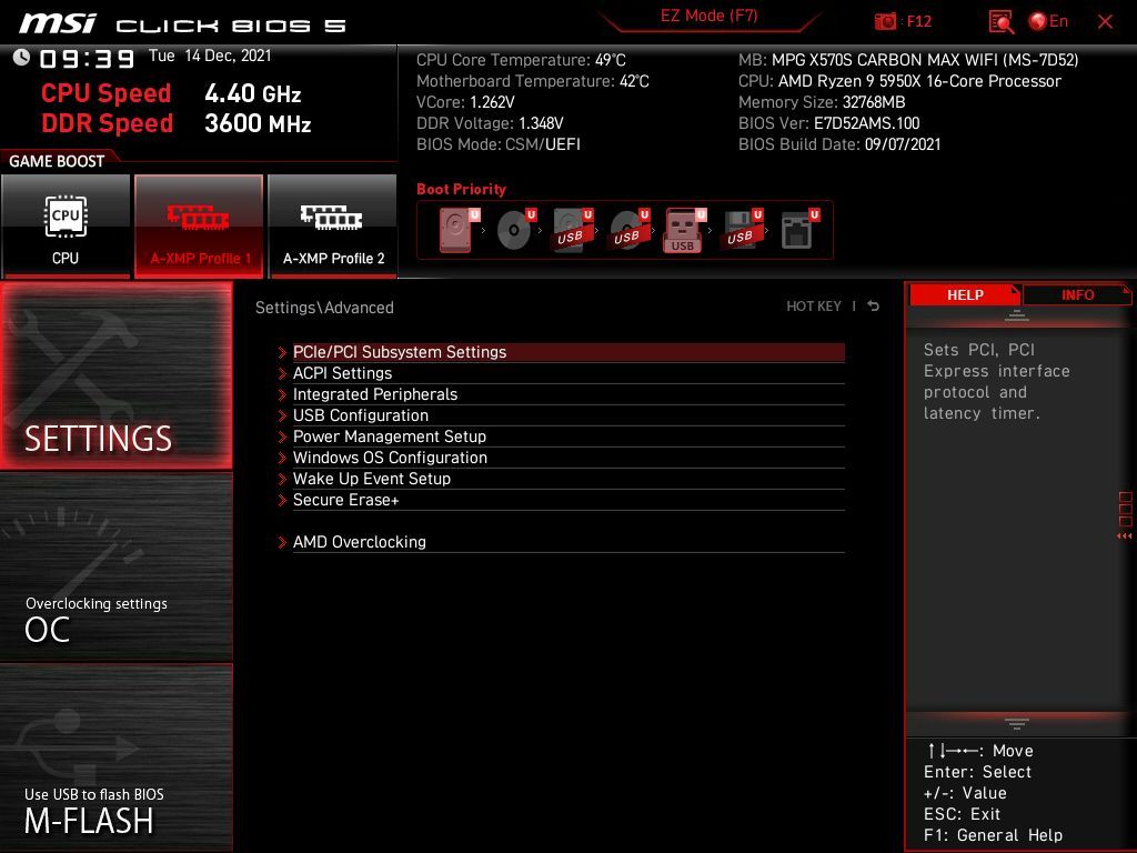 MSI X570S Carbon EK X
