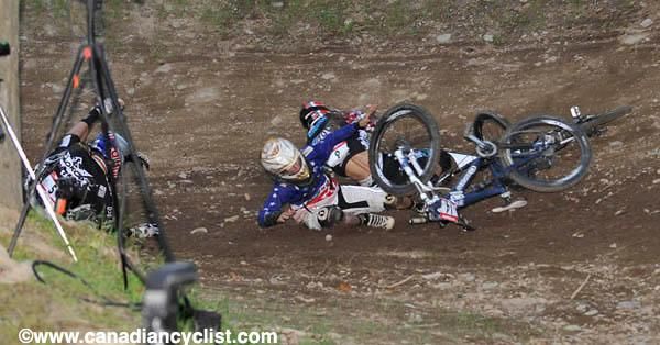 Mitch Ropelato, Dan Atherton and Michal Prokop all down