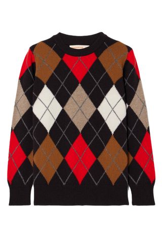 &Daughter Argyle Wool Sweater