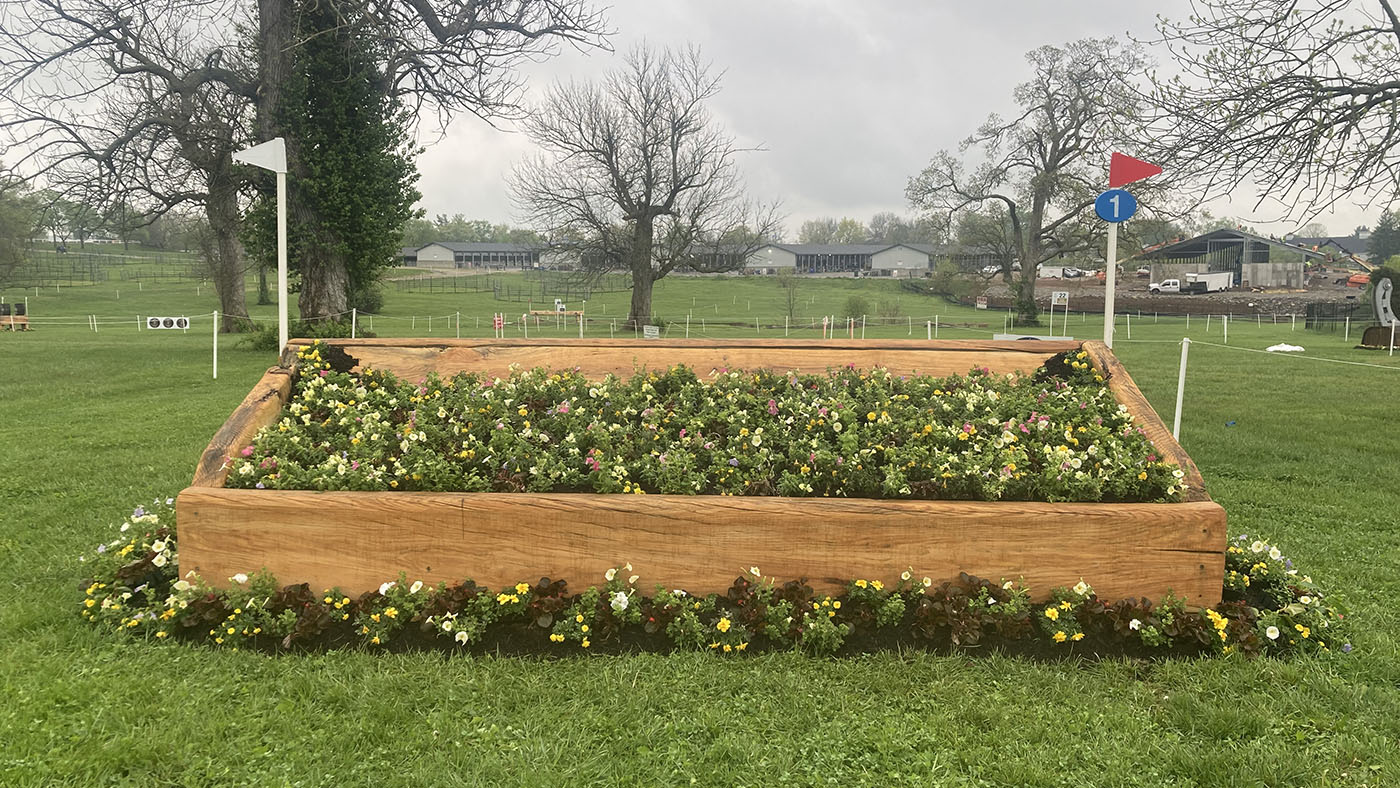 Kentucky Three-Day Event cross-country course 2024 fence 1