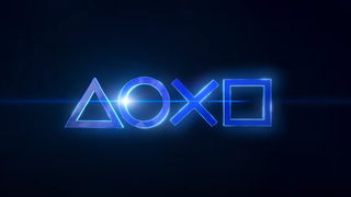 Logo of playstation 5 buttons on black background
