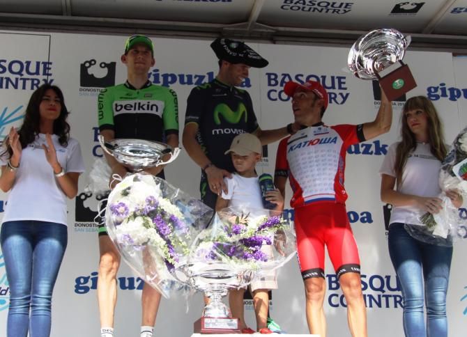 Bauke Mollema, Alejandro Valverde and Joaquim Rodriguez on the podium