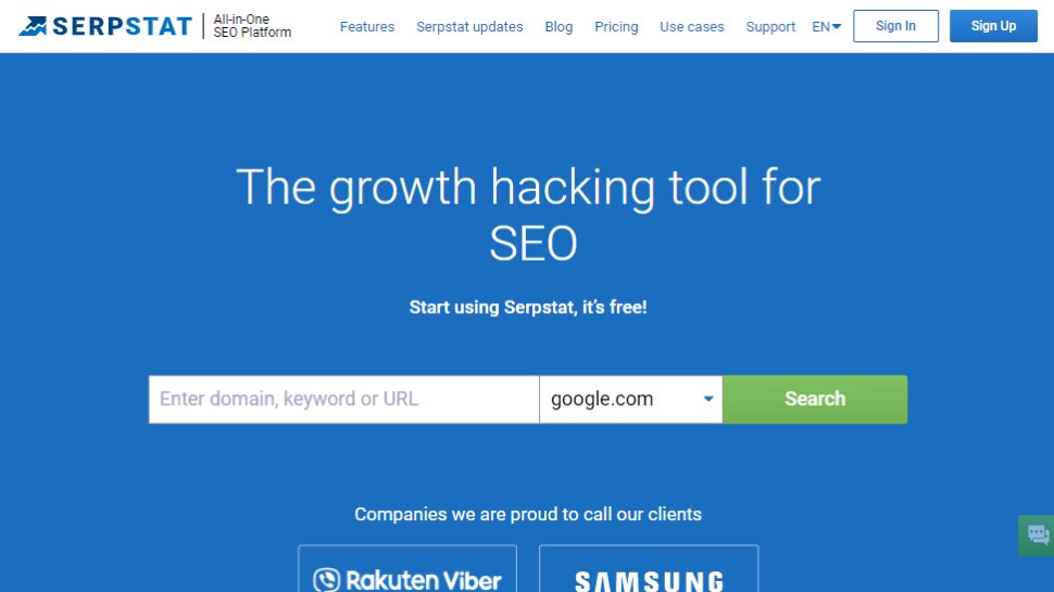 Serpstat website screenshot