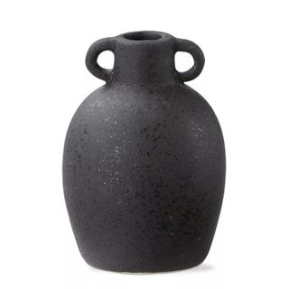 TAG Kuro Black Stoneware Indoor Decorative Vase Small