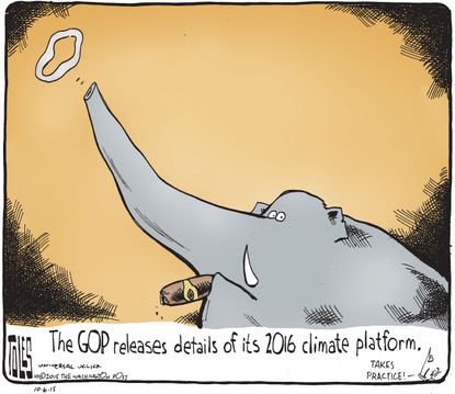 Editorial cartoon U.S. GOP 2016 Climate