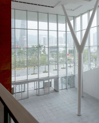 White double height lobby