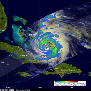 Hurricane Irene over the Bahamas