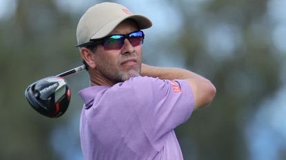 Adam Scott takes a shot at the 2023 Sentry Tournament of Champions in Hawaii