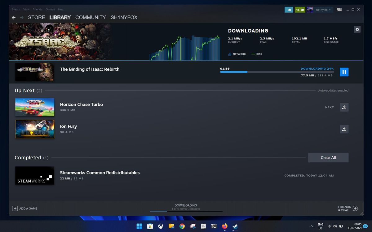 Steam download system updated