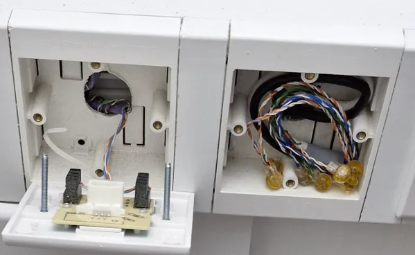 The state of the internal telephone wiring at The HFT Guy's house in the UK