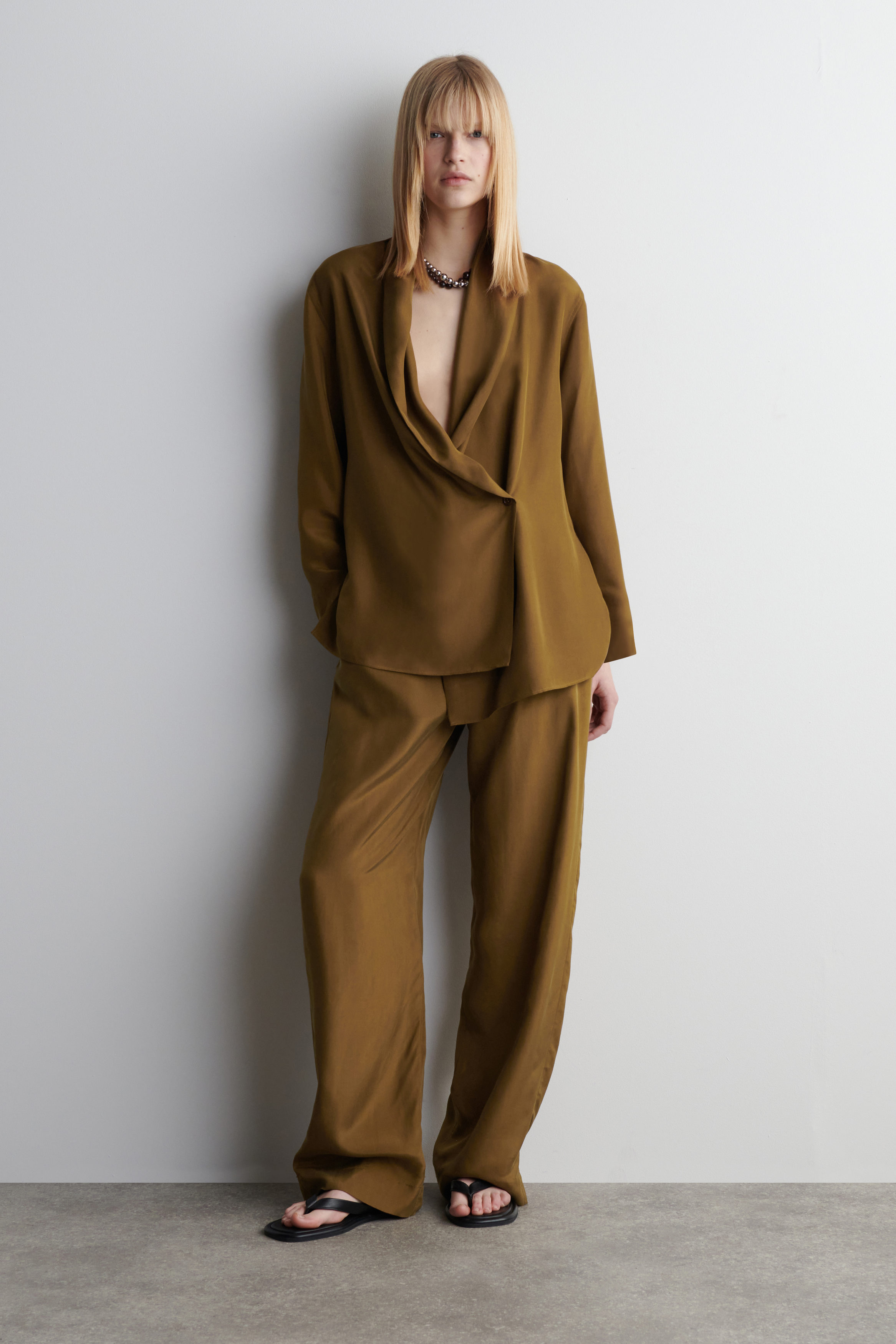 Relaxed Silk Trousers
