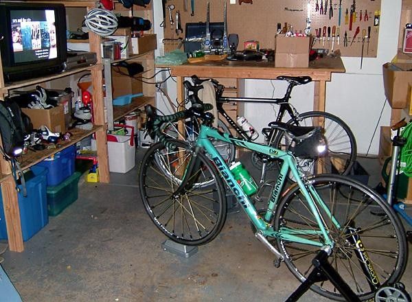 Our garage... and snow training site.