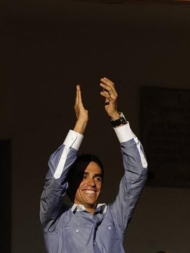 It was a joyous return to home turf for Tour champion Alberto Contador.