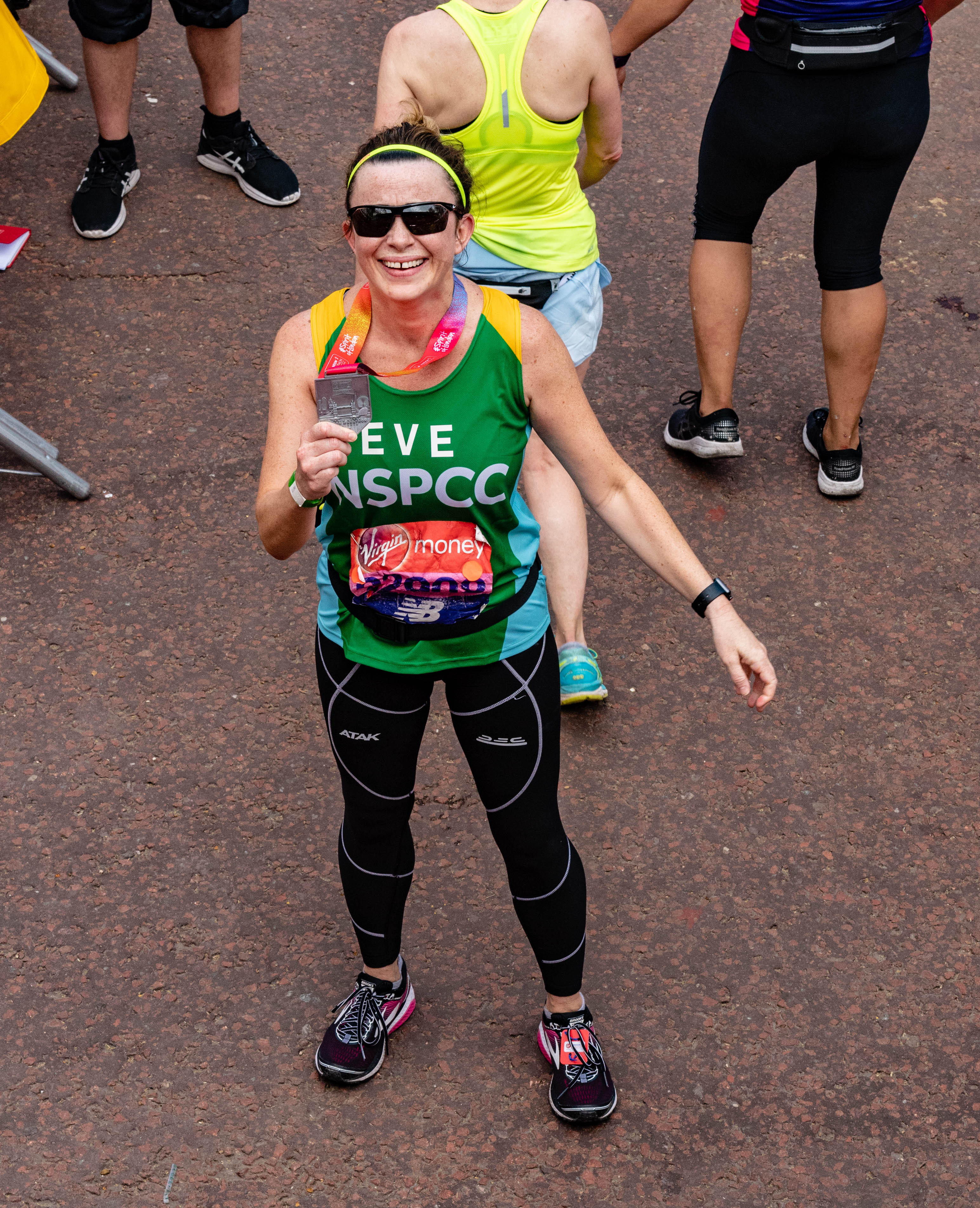 Eve at the end of the London Marathon