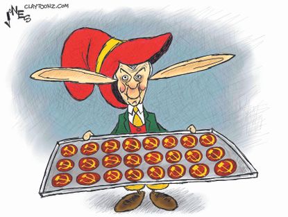 Political cartoon U.S. Jeff Sessions Russia investigation communism