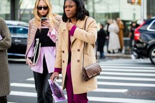 Street fashion, Photograph, Clothing, Pink, Fashion, Coat, Snapshot, Trench coat, Outerwear, Street,