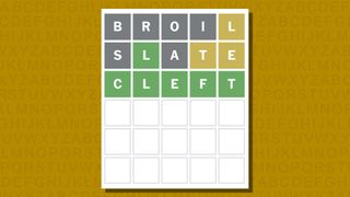 Wordle answer for game 958 on a yellow background