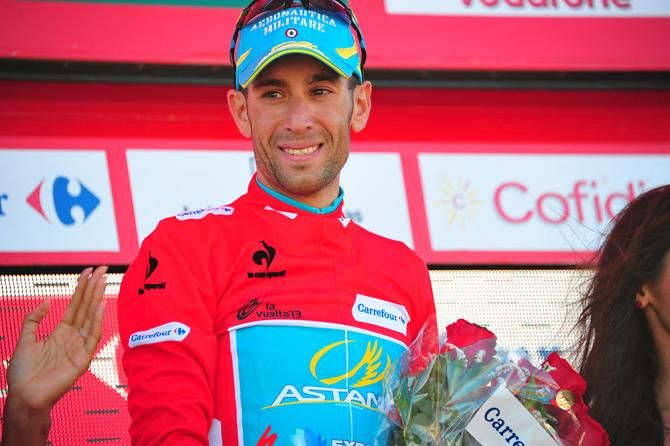 Vincenzo Nibali (Astana) in the red after stage 2