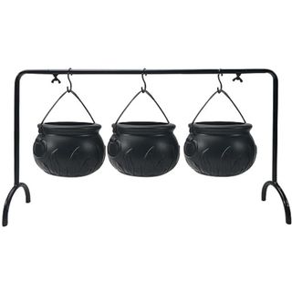 Witches Cauldron Serving Bowls on Rack