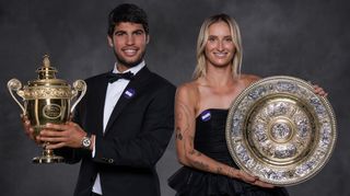 Wimbledon champions Carlos Alcaraz and Marketa Vondrousova
