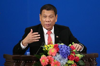 Philippines President Rodrigo Duterte on a visit to China.