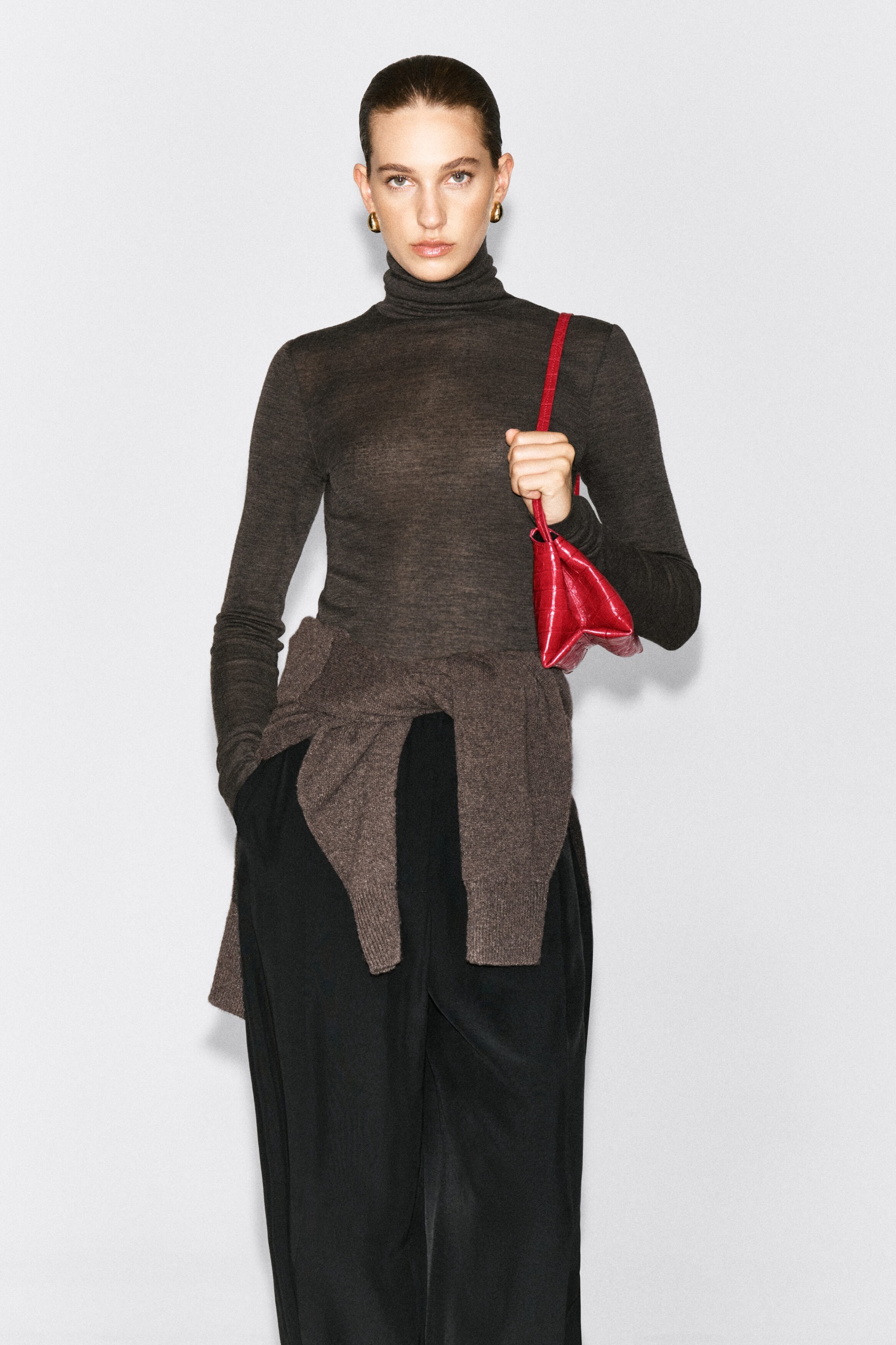 Merino Wool High-Neck Top