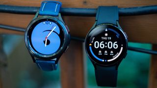 Samsung Galaxy Watch 4 (right) and Galaxy Watch 4 Classic (left)