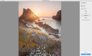 Lightroom tutorial HDR merge