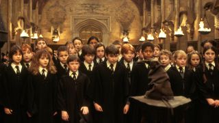 Some of the students at Hogwarts in Harry Potter and the Sorcerer's Stone.